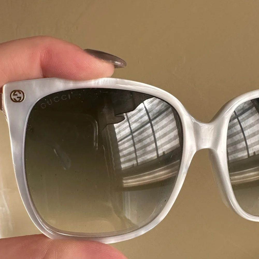 Gucci White Marble Sunglasses - Picture 14 of 14